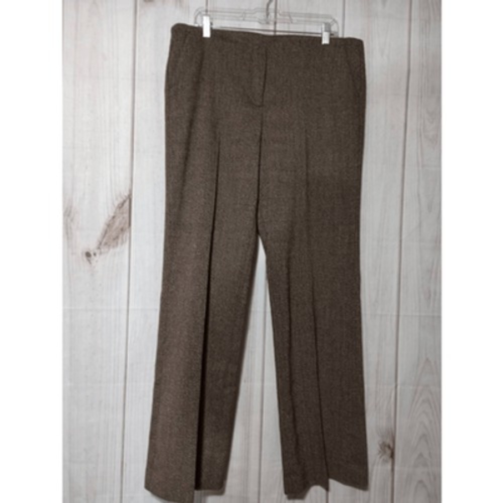 Anne Klein Pants‎ Ladies 14 2% Wool Brown Straight Leg